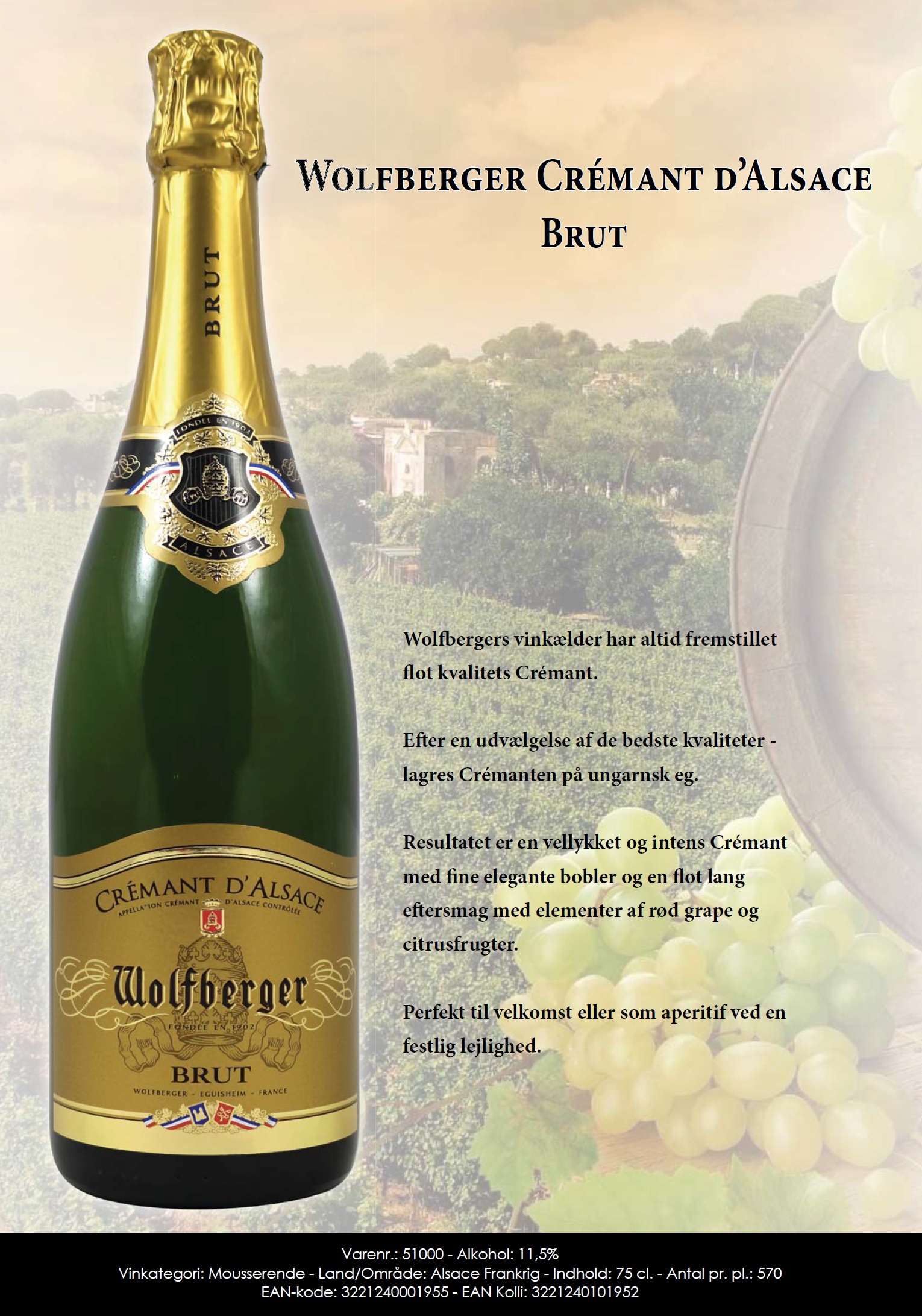 Wolfberger Crémant D´Alsace Brut