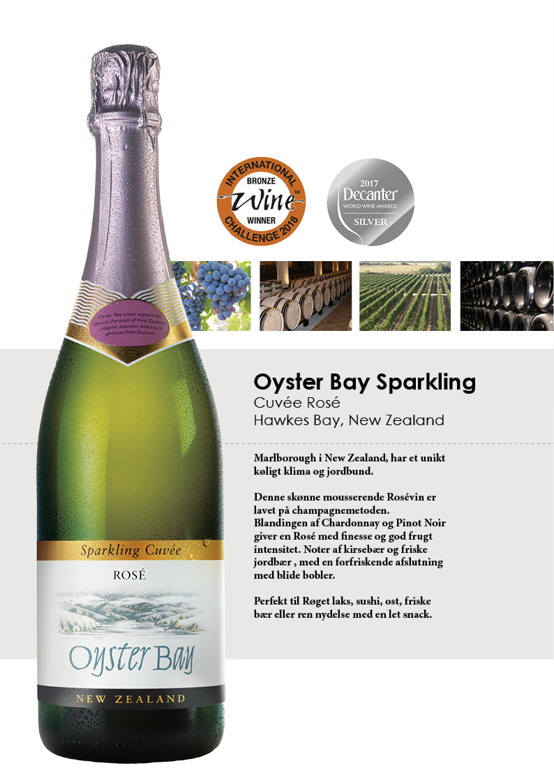 717713 Oyster Bay Sparkling Cuvée Rosé Hawkes Bay