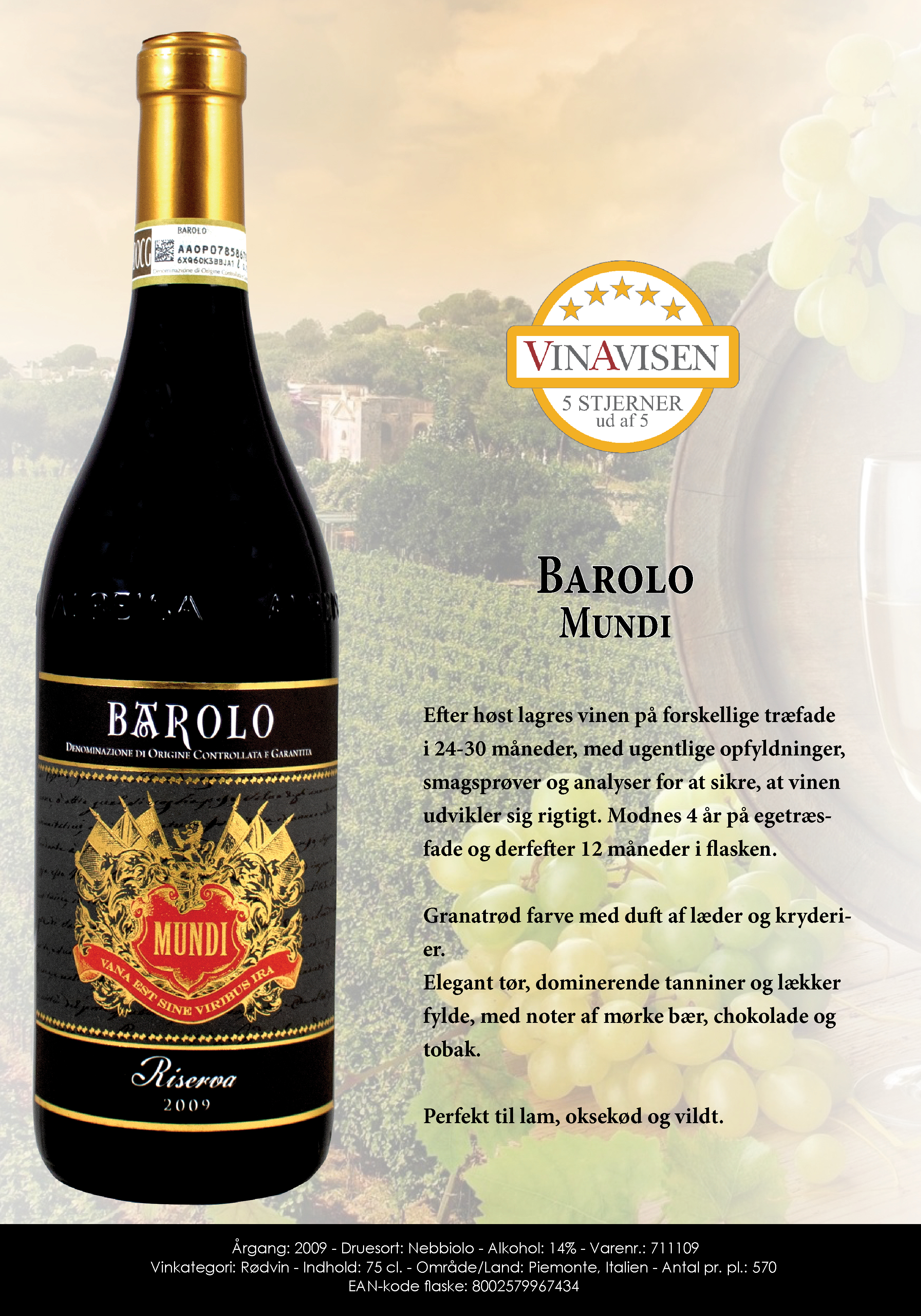 318 Barolo Mundi Riserva DOCG