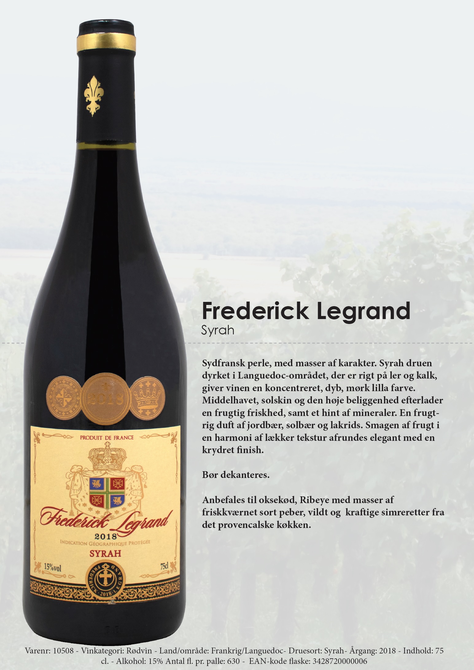 330 Frederick Legrand Syrah